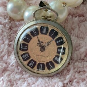 Vintage Princeton Wind Up Swiss Made Pocket Necklace Watch